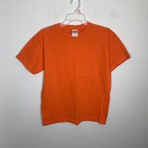 NWOT Gildan Heavy Cotton Youth XL Orange Blank Short Sleeve Shirt (6 Pack)